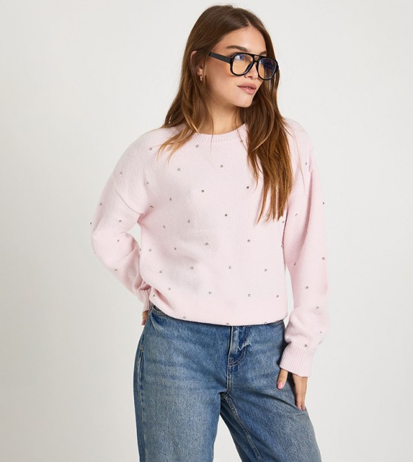 Diamante Crew Neck Sweater