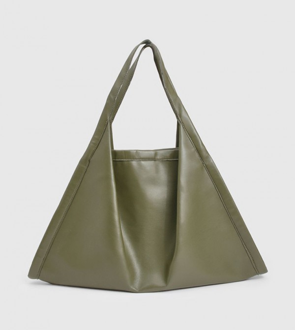 Faux Leather Large Tote Bag