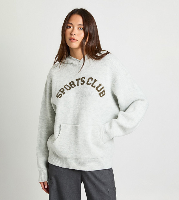 هودي محبوك اوفرسايز 