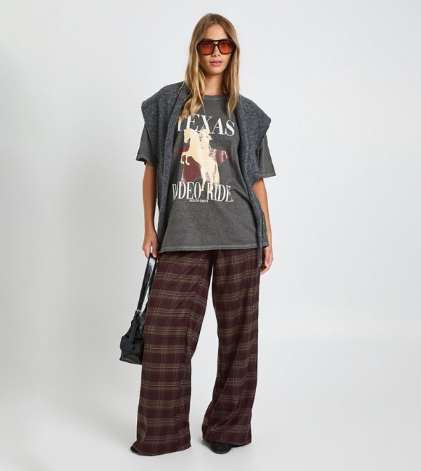 Texas Rodeo Ride Printed Short Sleeves T-Shirt