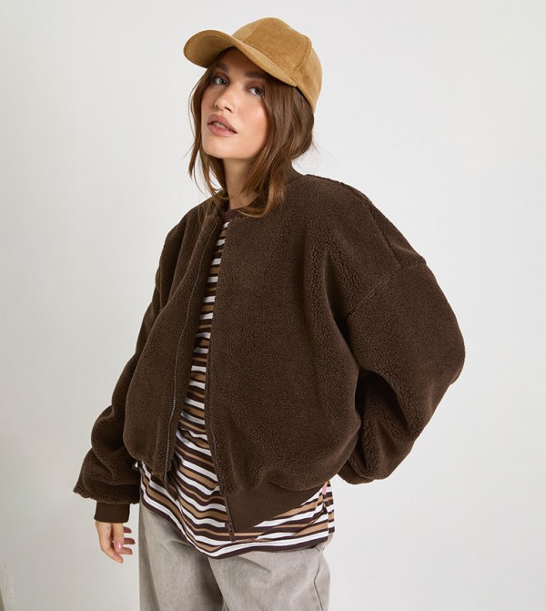 جاكيت بومبر تيدي كم طويل 