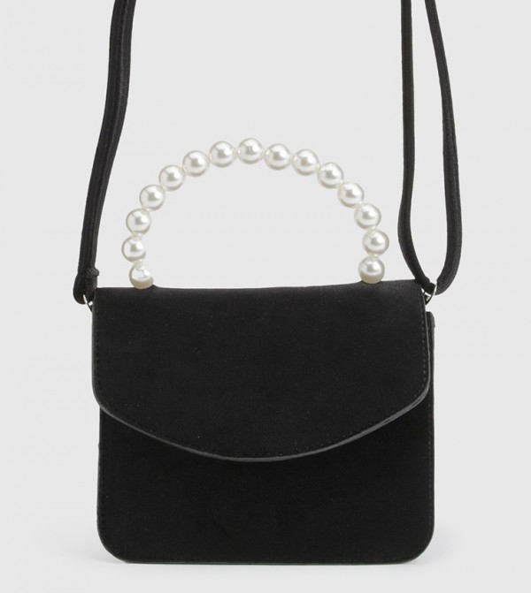 Velvet Pearl Handle Mini Bag