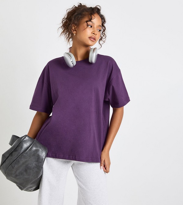 Solid Short Sleeves Oversized T-Shirt