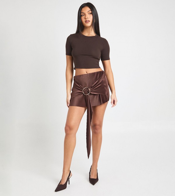 تنورة ميني بخصر متوسط 