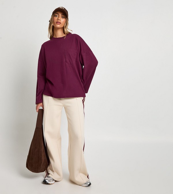 Heavy Cotton Button Detail Collared Rugby Top