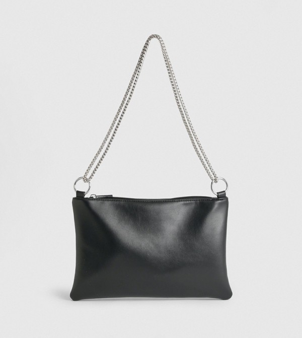 Slouchy Chain Detail Shoulder Bag