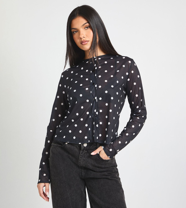 توب شبكي منقط 