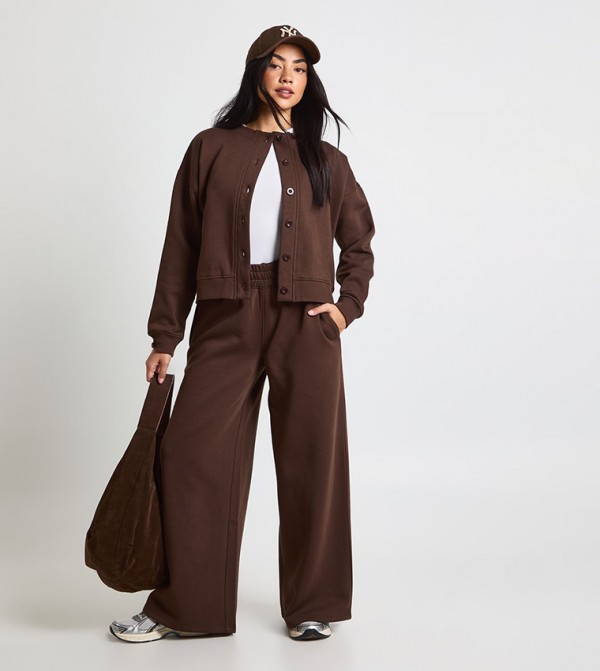 Solid Wide Leg Sweatpants