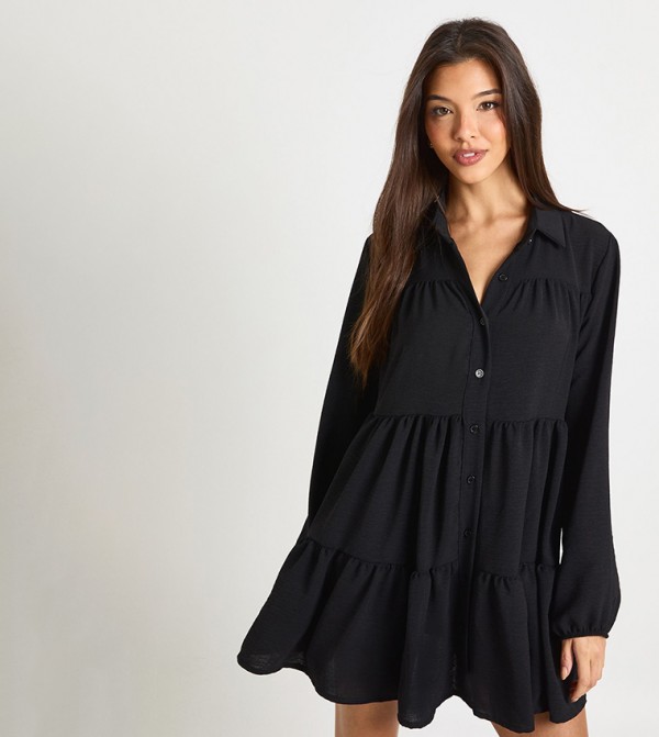 فستان ميني مزموم 