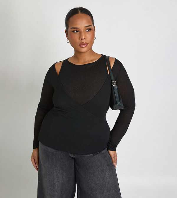 توب لف بقبة ريسر 2 في 1 للمقاسات الكبيرة 