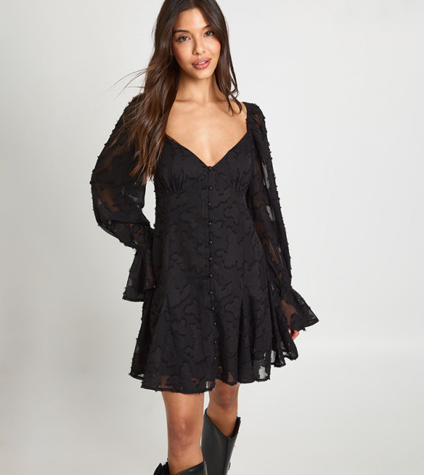 فستان ميني بحواف جوديه 