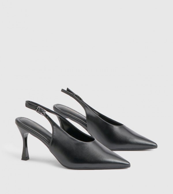 V Cut Slingback Pumps