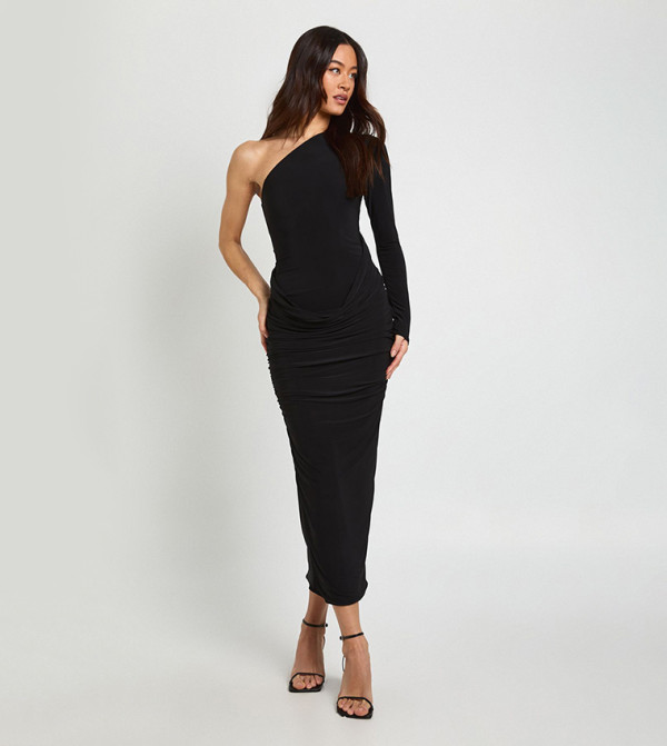 Tall Asymmetric Drape Midaxi Dress