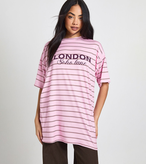 تيشيرت ناعم مخطط 