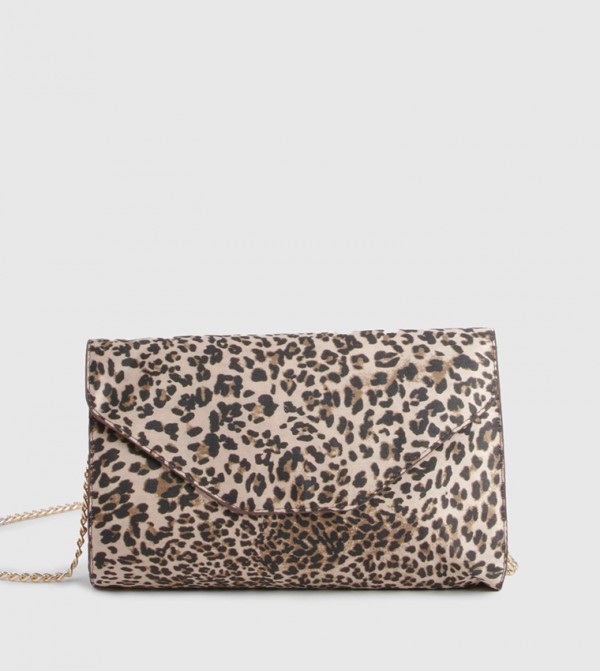 Satin Fold Over Structured Clutch Bag