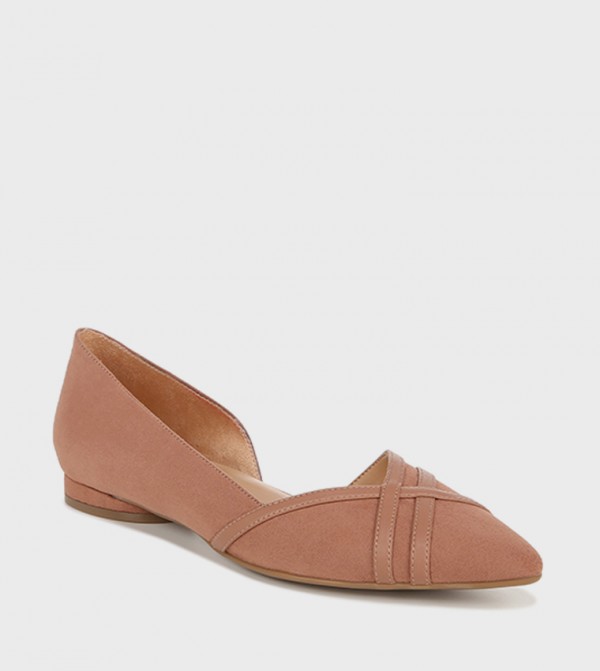 BARLOW Textured Open Shank Ballerinas