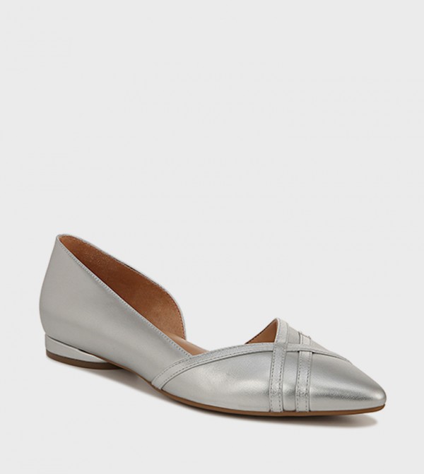 BARLOW Textured Open Shank Ballerinas