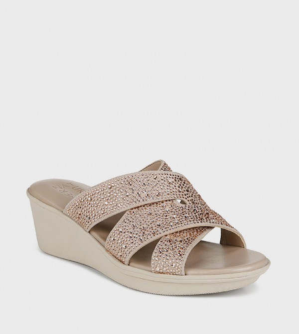 ROWENA Embellished Wedge Sandals