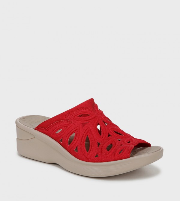 NASUSIE Laser Cut Wedge Sandals