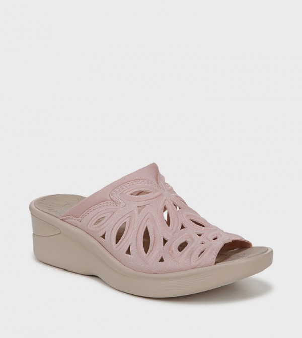 NASUSIE Laser Cut Wedge Sandals