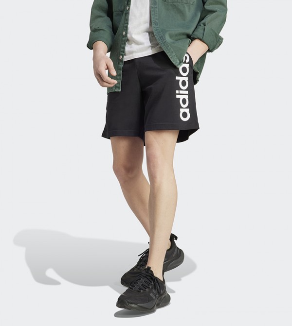 Logo Printed Elastic Waist Active Shorts