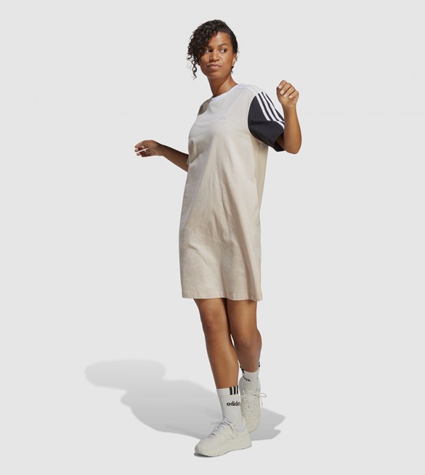 Buy Adidas 3 Stripes Boyfriend T Shirt Dress In Multiple Colors 6thStreet UAE