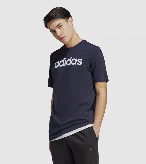 Logo Detail Crew Neck Athleisure T-Shirt