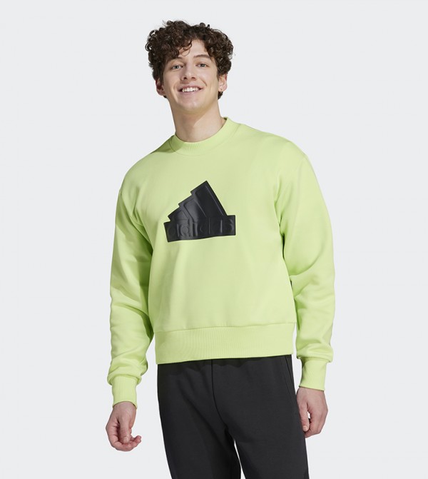 Logo Embossed Crew Neck Sweatshirt