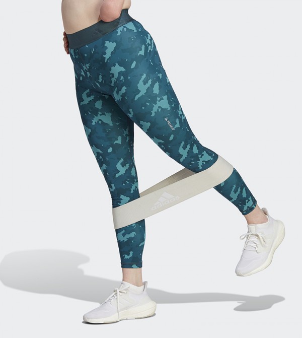Buy Adidas ESS All Over Print 7/8 Active Tights In Grey 