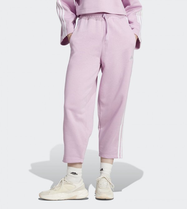 Essentials 3-Stripes Cropped Sweatpants