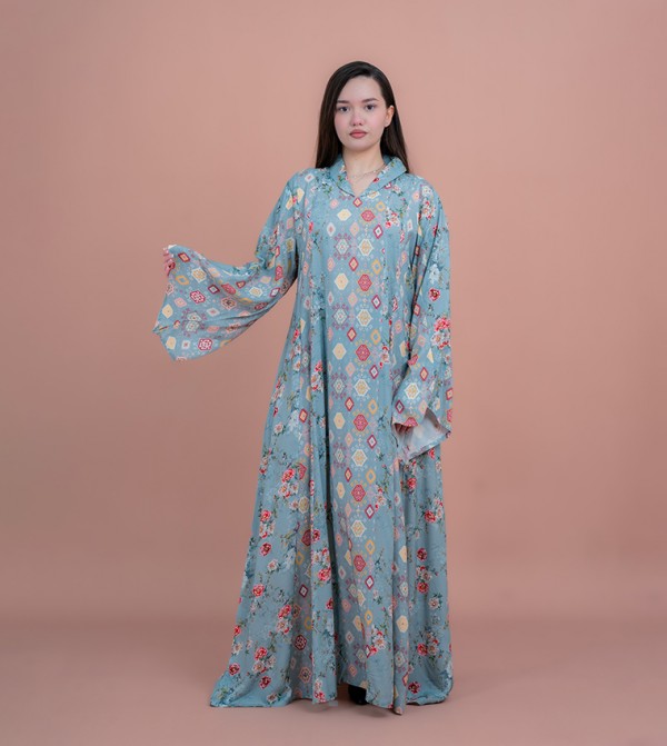 Printed Long Sleeves Formal Jalabiya