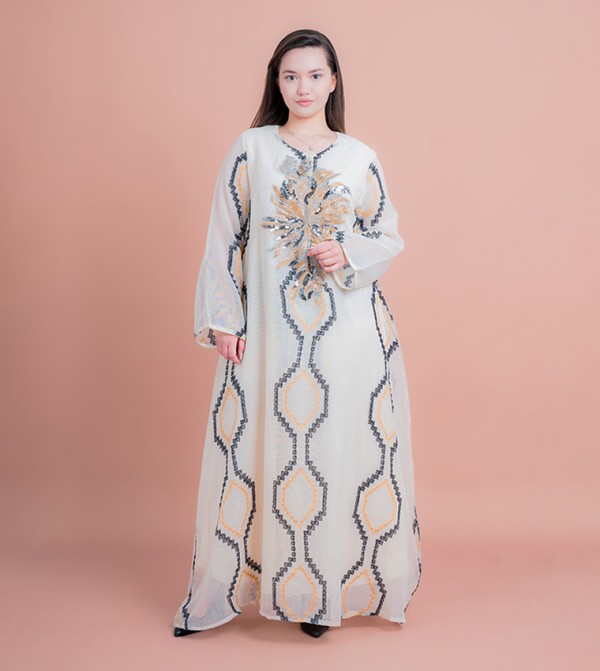 Radiant Embellished Jalabiya