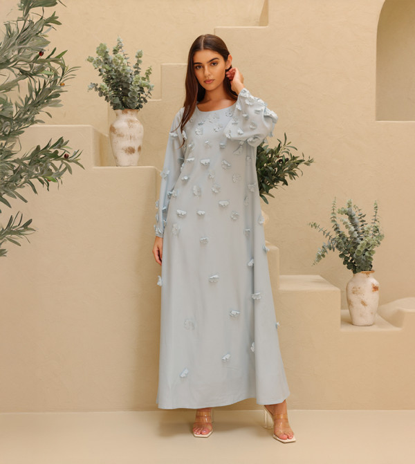 Appliqued Flared Sleeves Jalabiya