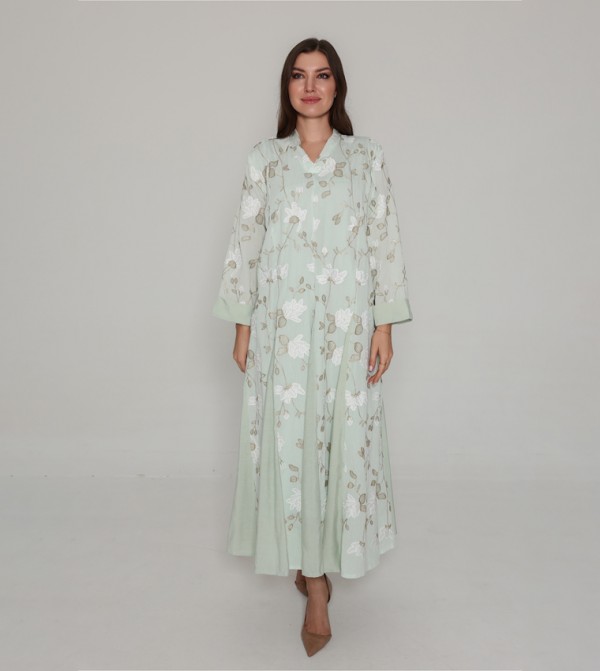 Floral Embroidered Modern Jalabiya