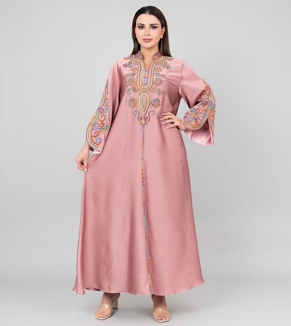 Embroidered Flared Sleeves Jalabiya