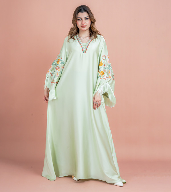 Embroidered Flared Sleeves Jalabiya