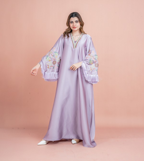 Embroidered Flared Sleeves Jalabiya