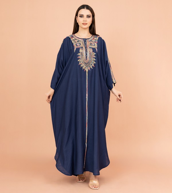 Embroidered Batwing Sleeves Jalabiya
