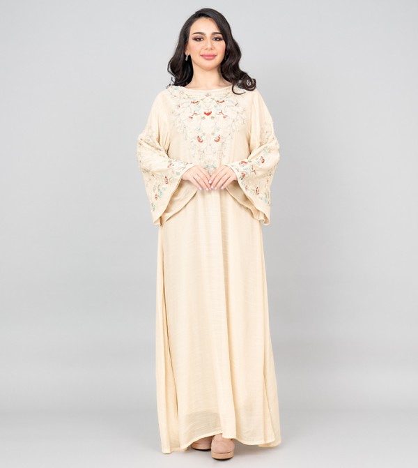Embroidered Flared Sleeves Jalabiya