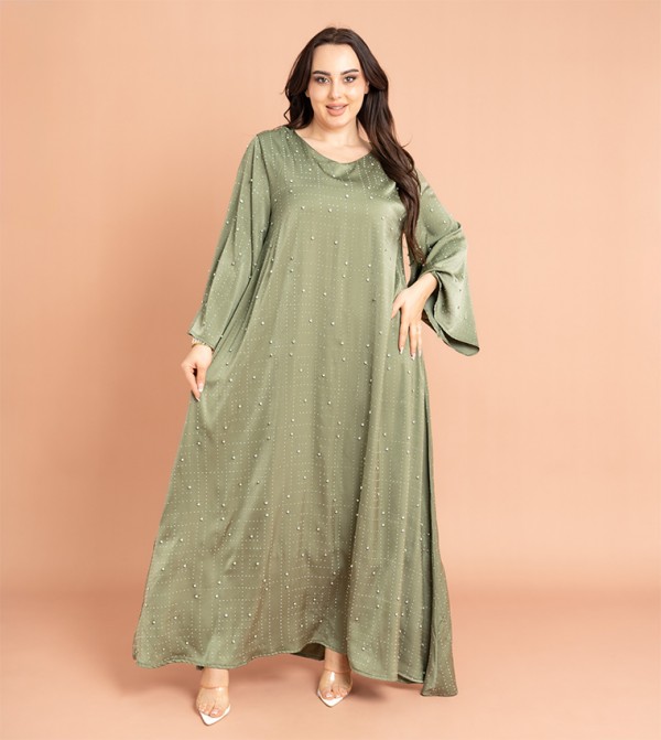 Crystal Embellished Luxury Jalabiya