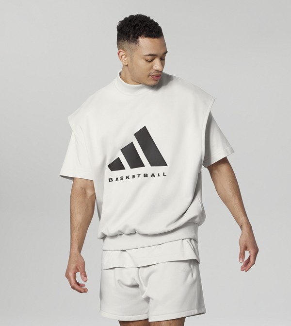 Logo Print Sleeveless Basketball T-Shirt