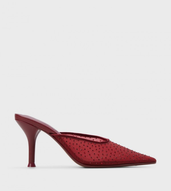INAYAA Embellished Mule Pumps