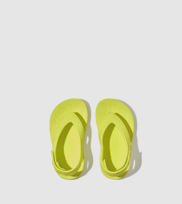 Yellow store flip flops