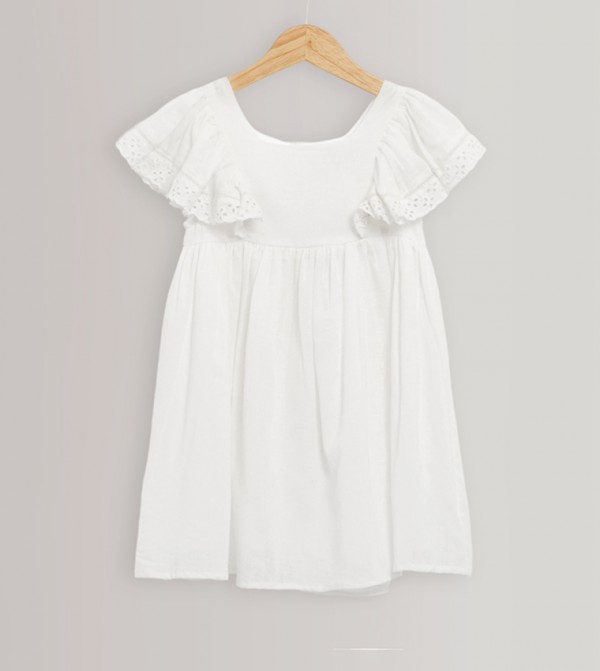 Solid Sleeveless Flared Dress