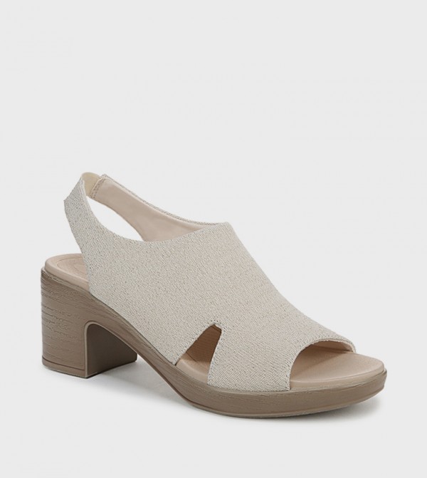 EDEN-1 Peep Toe Block Heel Sandals
