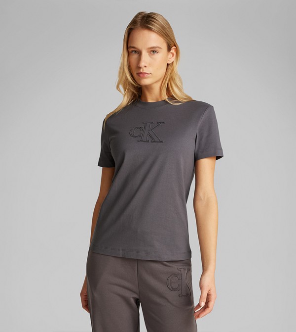 Monogram Appliqued Short Sleeves T-Shirt