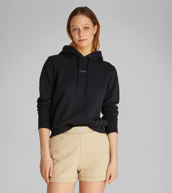 Logo Detail Long Sleeves Hoodie