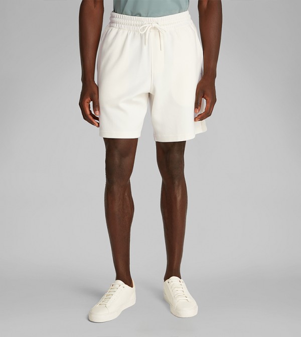 Solid Drawstring Waist Shorts