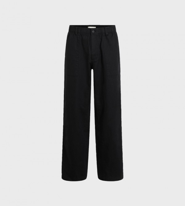 Solid Straight Fit Pants