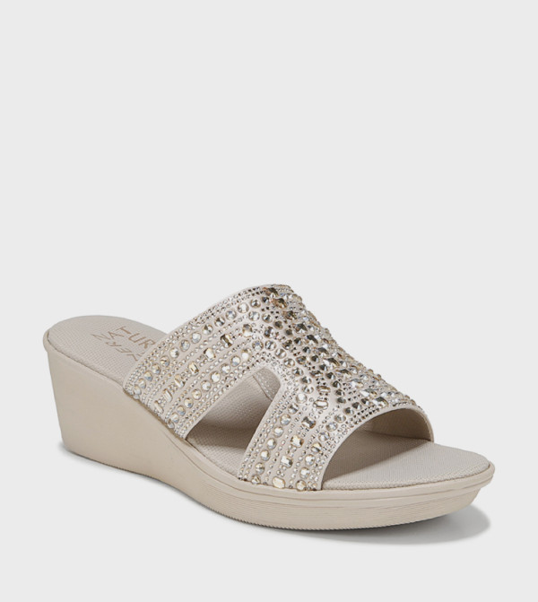 ROMIA Embellished Wedge Sandals